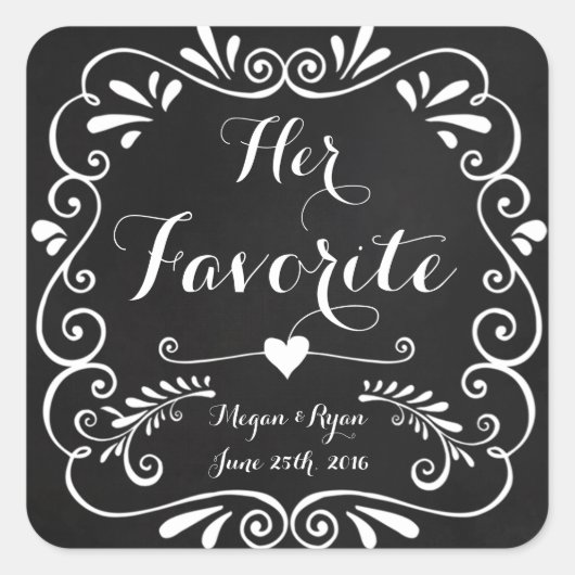 Stickers de mariage favoris pour les cures ou les (Devant)