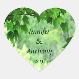 Stickers de mariage feuillus