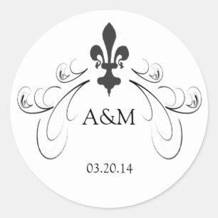 Stickers de mariage Fleur de Lis