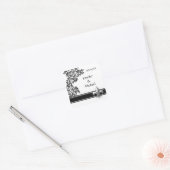 Stickers de mariage Fleur de Lis Damask (Enveloppe)