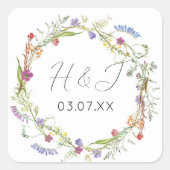 Stickers de mariage Fleur sauvage Floral Ditsy (Devant)