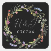 Stickers de mariage Fleur sauvage Floral Ditsy Dar (Devant)