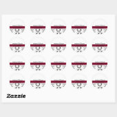 Stickers de mariage - fleurs de corail rouge (Feuille)