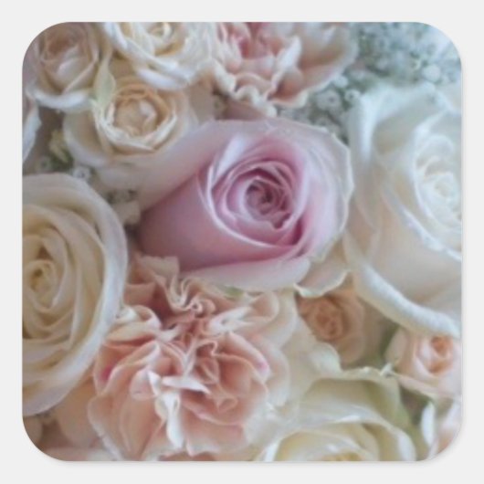 Stickers de mariage Florai élégant et sceaux d'env (Devant)