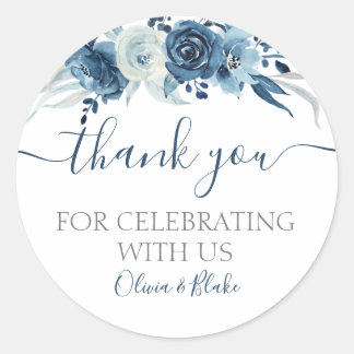 Stickers de mariage floral de la Marine Favor