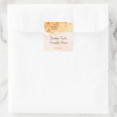 Stickers de mariage floral en or d'ivoire Peach (Sac)