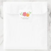 Stickers De Mariage Floral Orange Rouge En Fleur (Sac)
