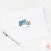 Stickers de mariage géométrique bleu (Enveloppe)