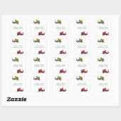 Stickers de mariage Gold Red Dragon (Feuille)