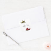 Stickers de mariage Gold Red Dragon (Enveloppe)