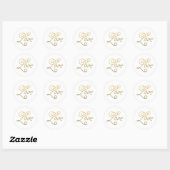 Stickers de mariage Gold Script Love élégant (Feuille)