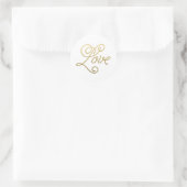 Stickers de mariage Gold Script Love élégant (Sac)