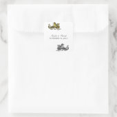 Stickers de mariage Gold Silver Dragon (Sac)