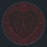 Stickers de mariage gothique du coeur rouge et noi<br><div class="desc">Nos beaux stickers de mariage gothique de Coeur Rouge et Noir sont sombres,  mais adorables avec notre design de défilement artistique. Ils sont conçus dans une collection de plusieurs objets afin que votre mariage entier puisse être coordonné avec le même style !</div>