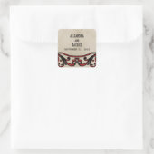 Stickers de mariage gothique rouge (Sac)