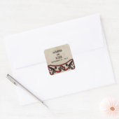 Stickers de mariage gothique rouge (Enveloppe)