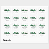 Stickers de mariage Green Elegant Dragons (Feuille)