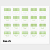 Stickers de mariage Green Houndstooth (Feuille)