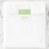 Stickers de mariage Green Houndstooth (Sac)
