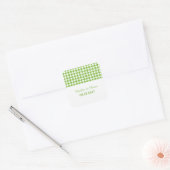 Stickers de mariage Green Houndstooth (Enveloppe)