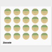 Stickers de mariage Green Rustic Chevron (Feuille)