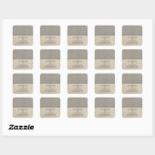 Stickers de mariage gris chic Chevron (Feuille)