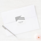 Stickers de mariage gris géométrique (Enveloppe)
