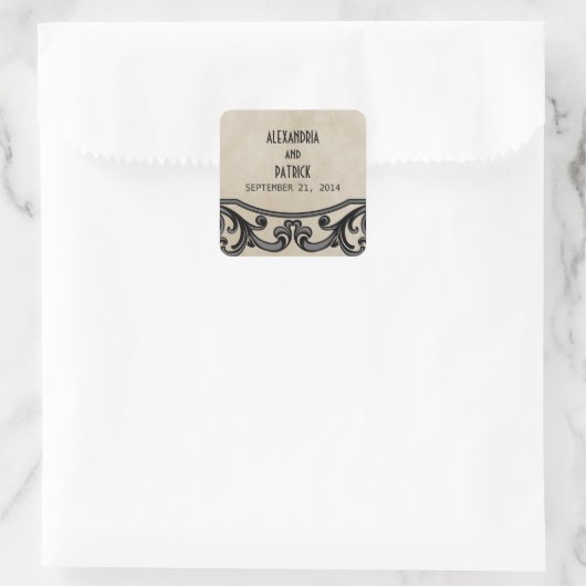 Stickers de mariage gris gothique (Sac)