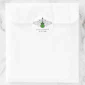 Stickers de mariage guitare à perles vertes (Sac)