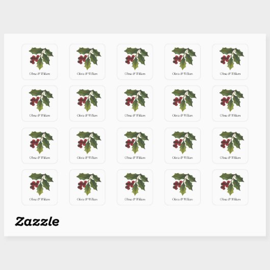 Stickers de mariage Holly Holiday (Feuille)