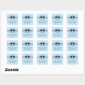 Stickers de mariage Inséparable bleu (Feuille)