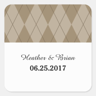 Stickers de mariage Jacquard Mocha