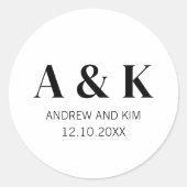 Stickers de mariage Les Étiquettes initiaux favori (Devant)