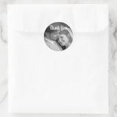 Stickers de mariage Merci avec votre photo (Sac)