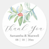 Stickers de mariage Merci Noël simple (Devant)