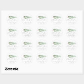 Stickers de mariage Merci simple romarin (Feuille)