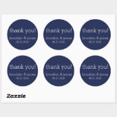 Stickers de mariage moderne bleu marine (Feuille)