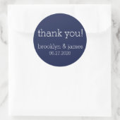 Stickers de mariage moderne bleu marine (Sac)