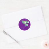 Stickers de mariage moderne violet Peacock Favor (Enveloppe)