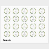 Stickers de mariage moderne Wild Green Feuille (Feuille)