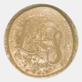 Stickers de mariage Monogram Gold Wax Enveloppe Se (Devant)