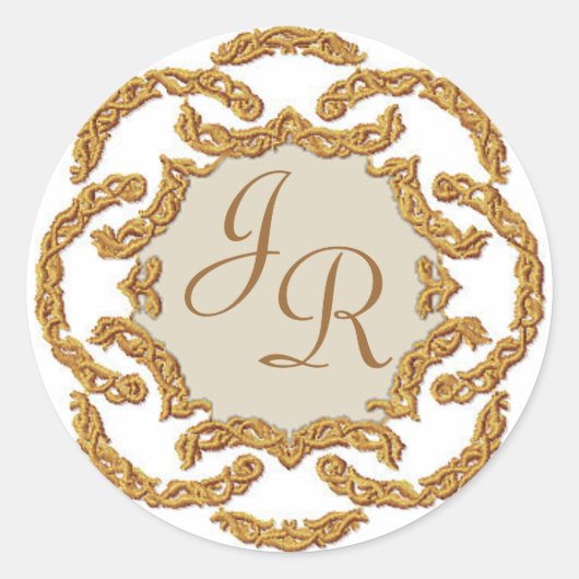Stickers de mariage Monogramme (Devant)