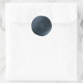 Stickers de mariage Monogramme de cire bleu clair (Sac)