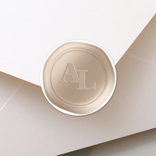 Stickers de mariage Monogramme de cire de sable bi