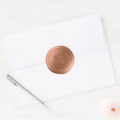 Stickers de mariage Monogramme de cire Terra Cotta (Enveloppe)