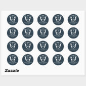 Stickers de mariage Monogramme de la Marine Blue C (Feuille)