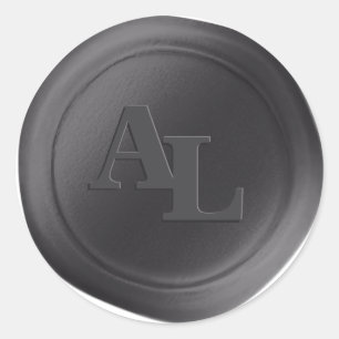 Stickers de mariage Monogramme de sceau de cire gr