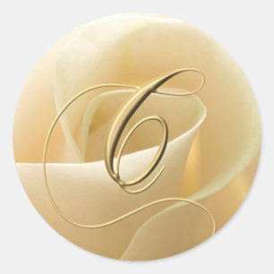 Stickers de mariage monogramme - lettre C