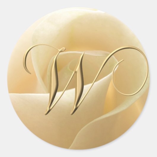 Stickers de mariage Monogramme - lettre W (Devant)