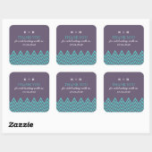 Stickers de mariage Motif violet Zigzag Favor (Feuille)